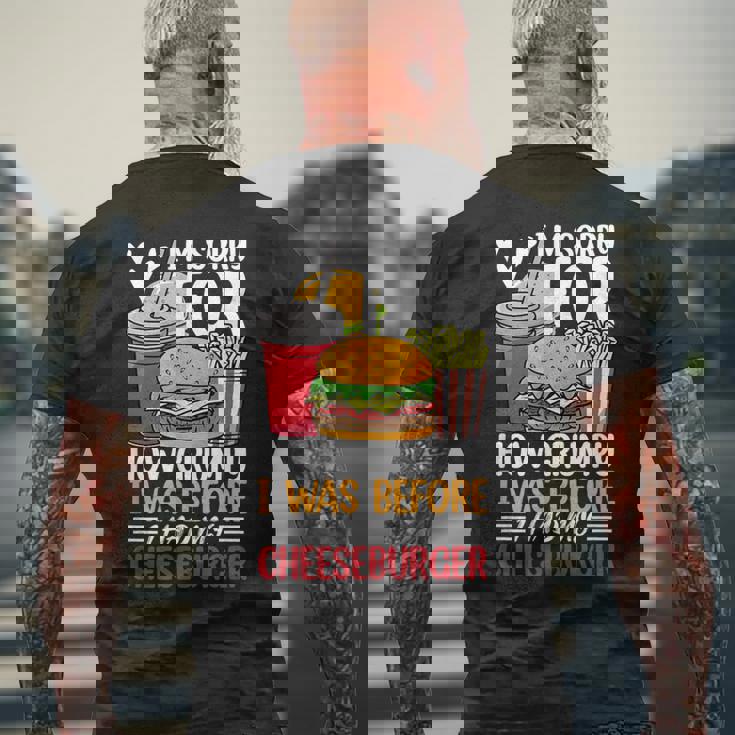 Burger メンズ レディース チーズバーガー ファーストフード バーガー愛好家 メンズTシャツ バックプリント 高齢者への贈り物