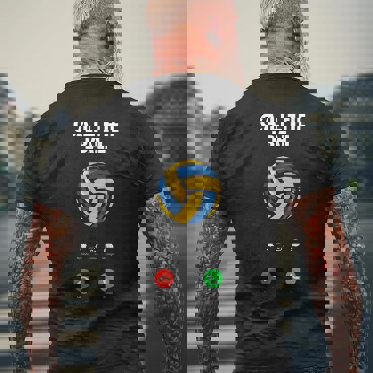 Call The Ball おもしろバレーボール メンズTシャツ バックプリント 高齢者への贈り物