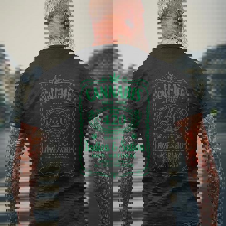 Cannabis High Time Old 420品質インディカ&サティバウィードtシャツ メンズTシャツ バックプリント 高齢者への贈り物