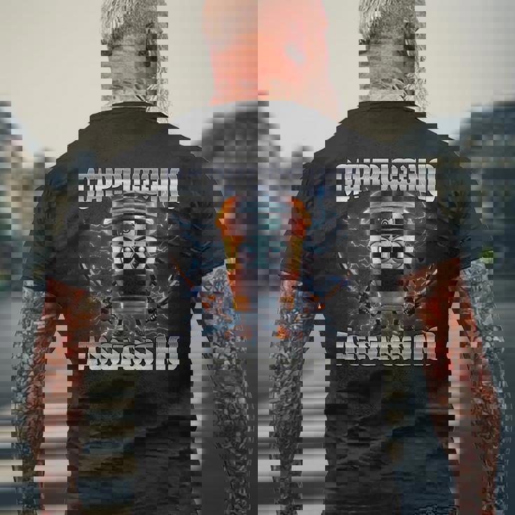 Cappuccino Assassino メンズTシャツ バックプリント 高齢者への贈り物