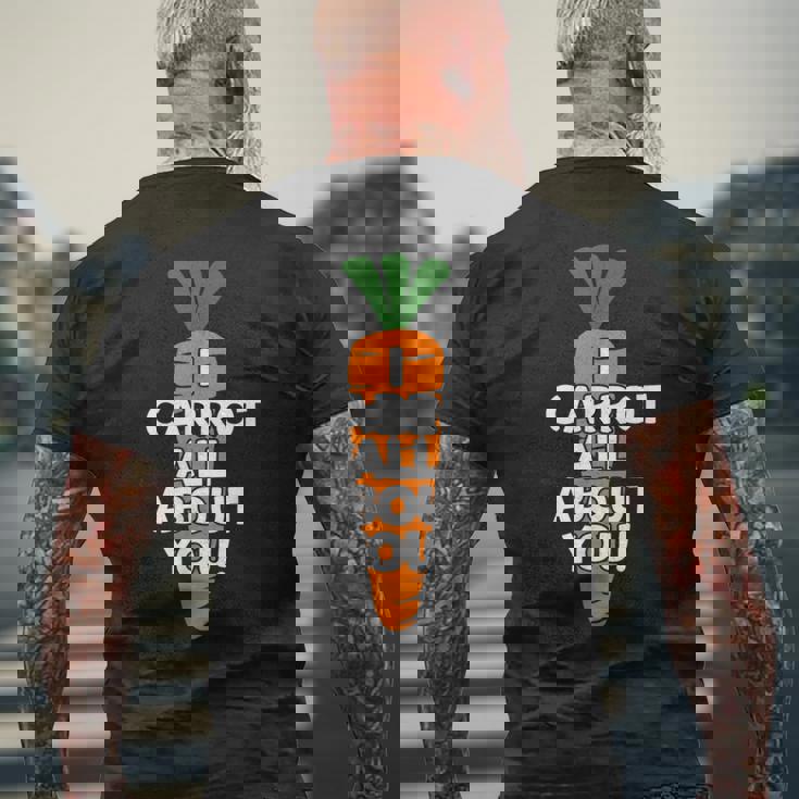 I Carrot All About You 面白い 野菜しゃれ 野菜愛好家 メンズTシャツ バックプリント 高齢者への贈り物