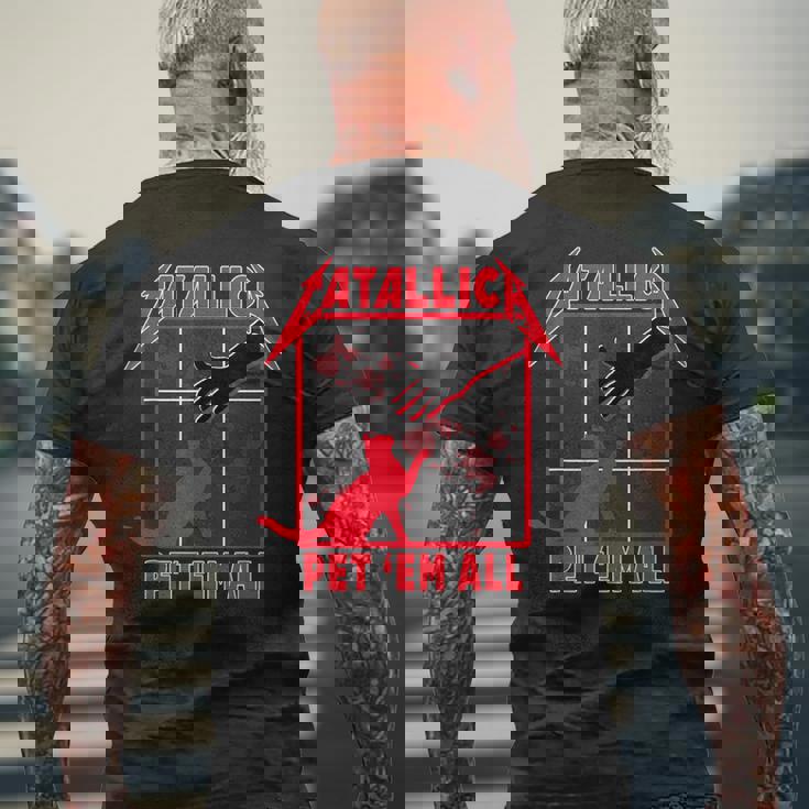 Catallica Pet 'Em All ファニーキャットtシャツ メンズTシャツ バックプリント 高齢者への贈り物