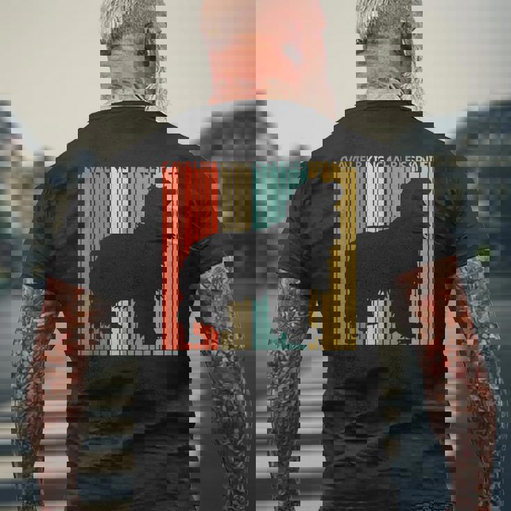 Cavalier King Charlespaniel キャバリア・キング・チャールズ・スパニエル メンズTシャツ バックプリント 高齢者への贈り物