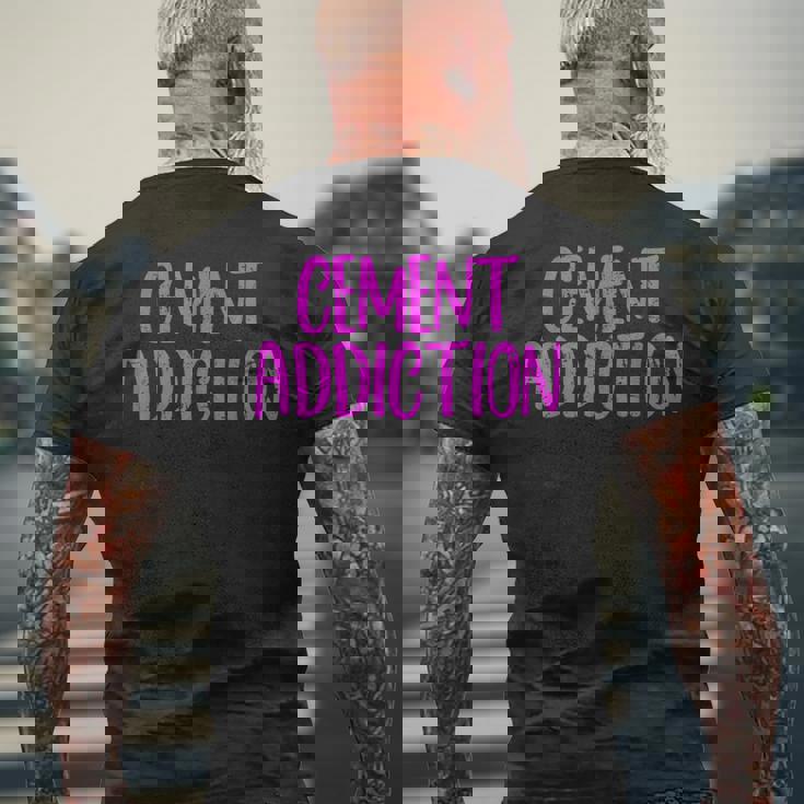 Cement Addiction メンズTシャツ バックプリント 高齢者への贈り物