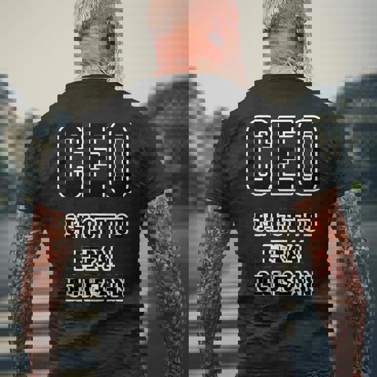 Ceo《Chotto Erai Ojisan ちょっとえらい おじさん》最高経営責任者【変なtシャツ屋さん】英語 面白い メンズTシャツ バックプリント 高齢者への贈り物