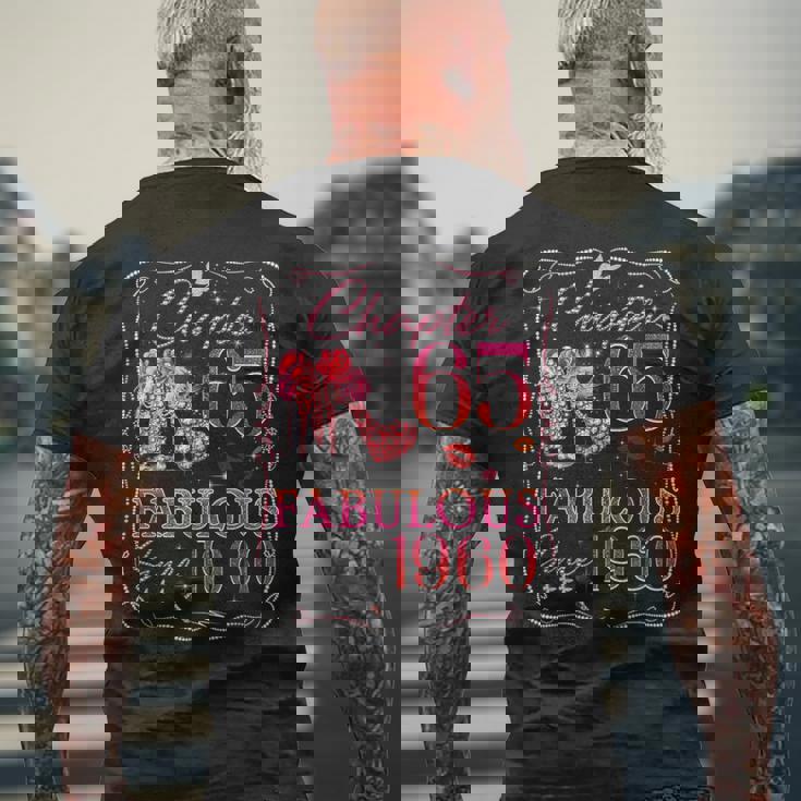 Chapter 65 Fabulousince 1960 Diamond Heels 65Th Birthday メンズTシャツ バックプリント 高齢者への贈り物