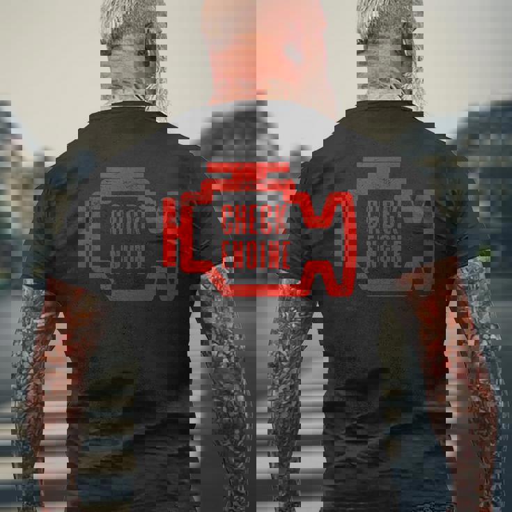 Check Engine Light アンティーク調デザイン メンズTシャツ バックプリント 高齢者への贈り物