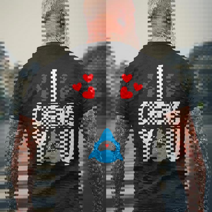 I Chews Youhark バレンタインデー ラブ ハート メンズ レディース メンズTシャツ バックプリント 高齢者への贈り物