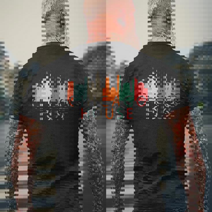 Chicago House Music レトロ ヴィンテージ シャツ ラブ シカゴ メンズTシャツ バックプリント 高齢者への贈り物