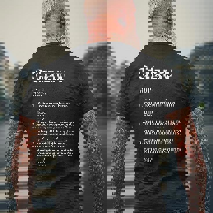 Chizuru 名前の定義 面白い辞書 メンズTシャツ バックプリント 高齢者への贈り物