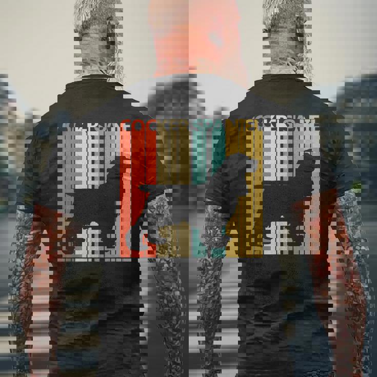 Cockerpaniel アメリカン・コッカー・スパニエル メンズTシャツ バックプリント 高齢者への贈り物