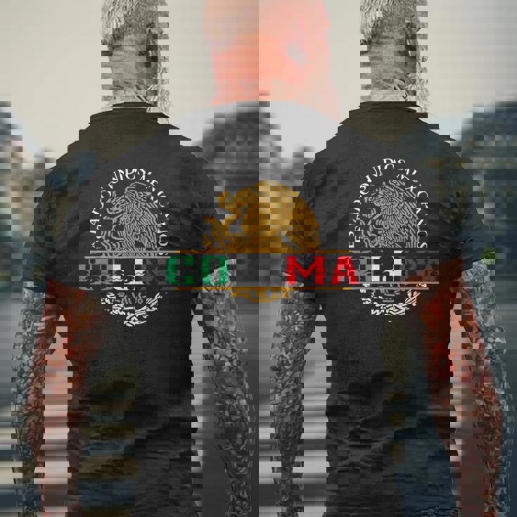 Colima Mexicoouvenir Mexican Pride Fiesta Cinco De Mayo メンズTシャツ バックプリント 高齢者への贈り物