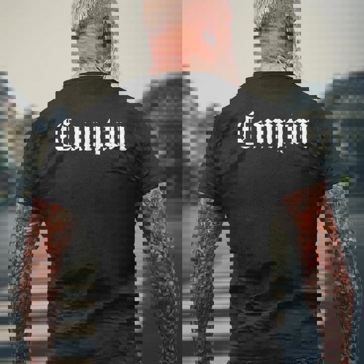 Compton コンプトン Los Angeles California Hip Hop Rap メンズTシャツ バックプリント 高齢者への贈り物