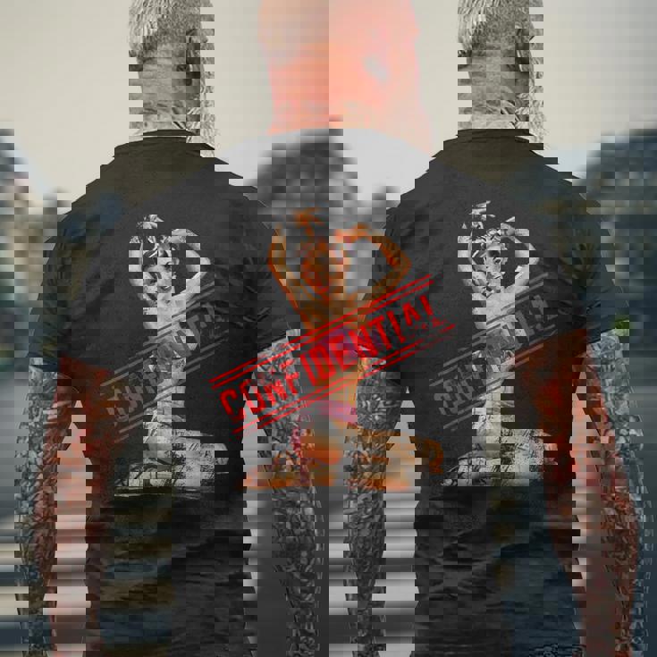 Confidential ピンナップガール メンズTシャツ バックプリント 高齢者への贈り物