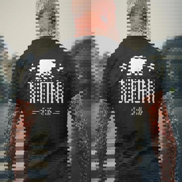 Cool California Republic カリフォルニアギフト カリフラッグ メンズTシャツ バックプリント 高齢者への贈り物