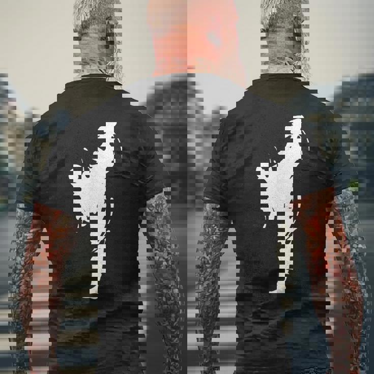 Cool Taekwondo Man Fighting Graphic & Cool s メンズTシャツ バックプリント 高齢者への贈り物