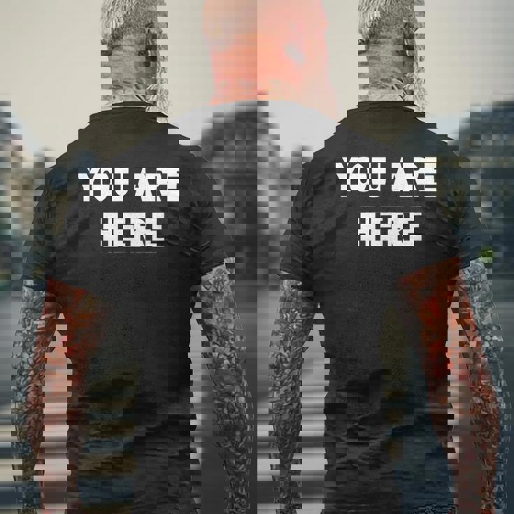 Cool You Are Here トレンディでシンプルな言葉のデザイン メンズTシャツ バックプリント 高齢者への贈り物