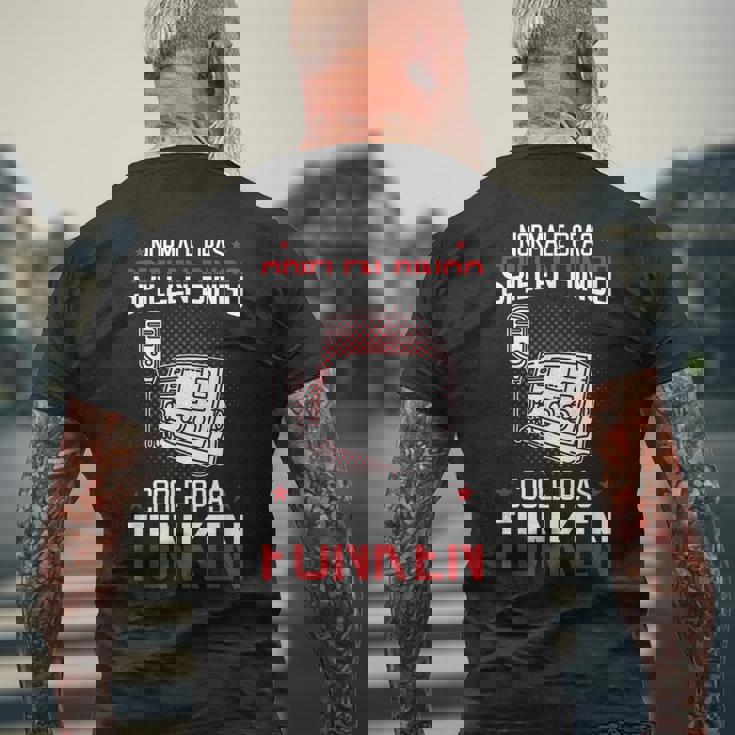 メンズ Coole Opas Funken アマチュア無線機 アマチュア無線機 メンズTシャツ バックプリント 高齢者への贈り物