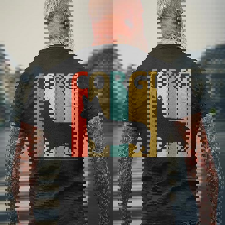 Corgi ウェルシュ・コーギー メンズTシャツ バックプリント 高齢者への贈り物