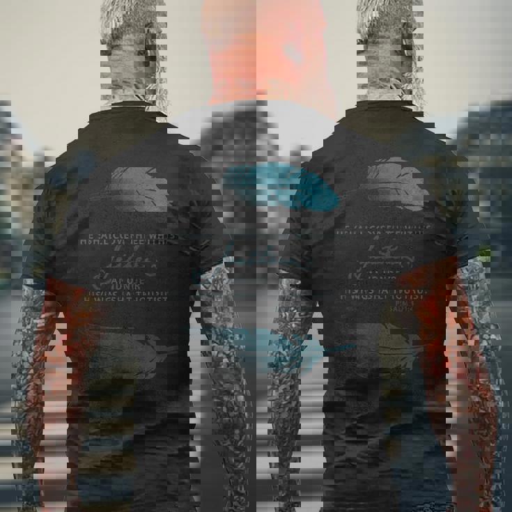 Cover With His Feathers Psalm 91 Kjv 聖書の言葉 メンズTシャツ バックプリント 高齢者への贈り物