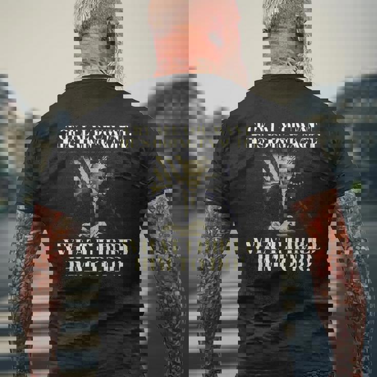 Cry All You Want He's Doing Exactly What I Him To Doに雇われたこと メンズTシャツ バックプリント 高齢者への贈り物