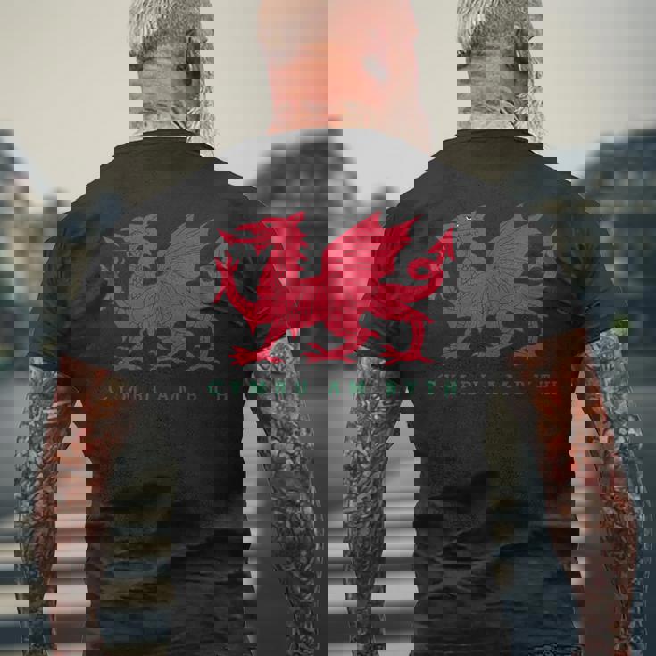 Cymru Am Byth ウェールズ ラグビー ドラゴンウェールズ プレイヤープライドギフト メンズTシャツ バックプリント 高齢者への贈り物