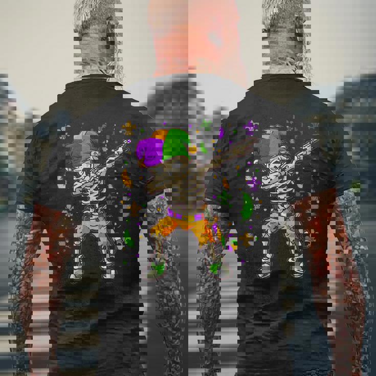 Dabbing スケルトン マルディグラ キッズ ボーイズ メンズTシャツ バックプリント 高齢者への贈り物