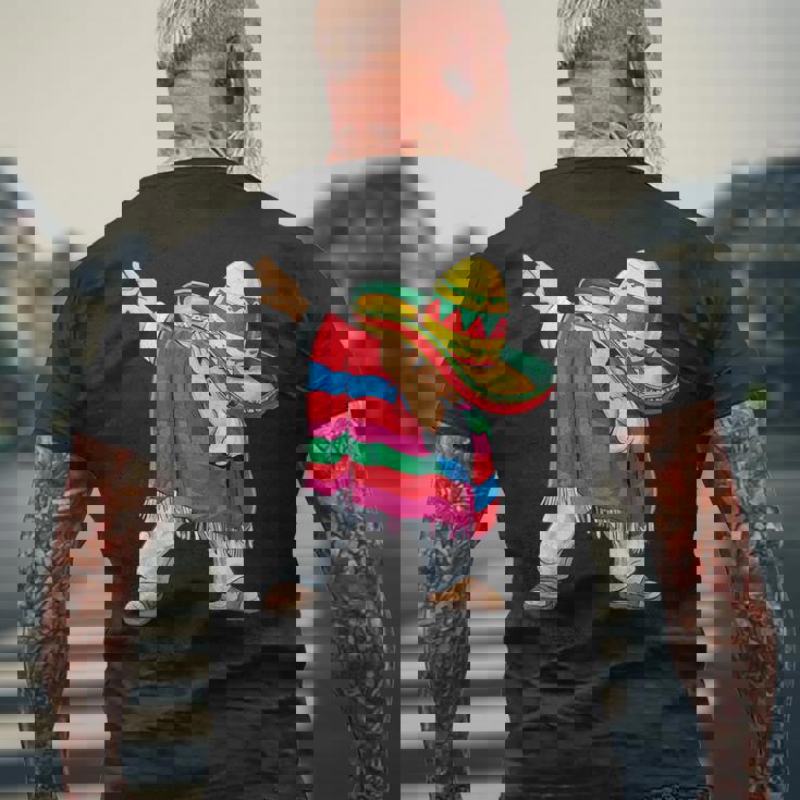 Dabbing メキシカン ポンチョ シンコ・デ・マヨ ボーイズ メンズ ソンブレロ ダブ メンズTシャツ バックプリント 高齢者への贈り物