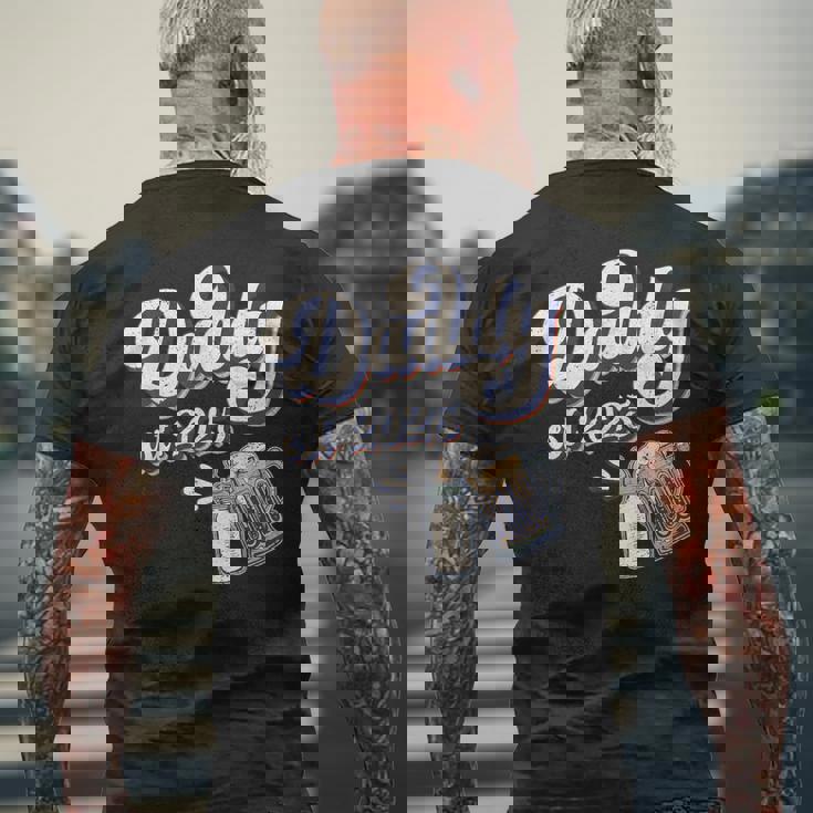 Daddy Est 2025 初めての父の日 新しいパパ 若い父親 メンズTシャツ バックプリント 高齢者への贈り物