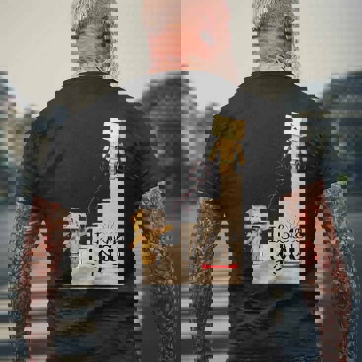 Danbo's Love メンズTシャツ バックプリント 高齢者への贈り物