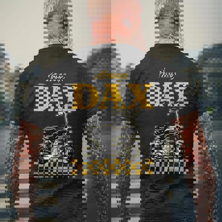 Dax ダックスt 125 Cc バイク ミニバイク ミニモト スクーター カスタム 原付 二種 メンズTシャツ バックプリント 高齢者への贈り物
