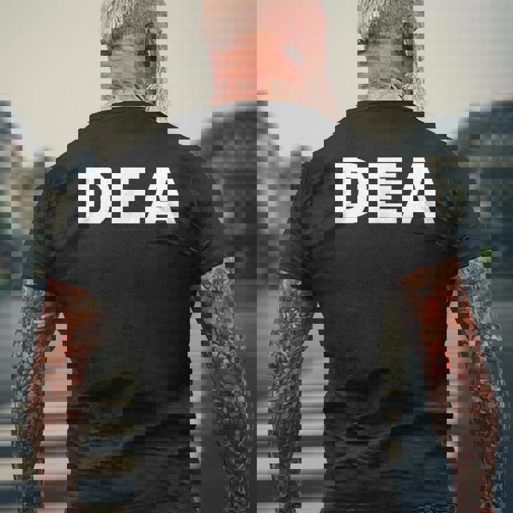 Deaエージェント麻薬取締局ホワイトプリント メンズTシャツ バックプリント 高齢者への贈り物