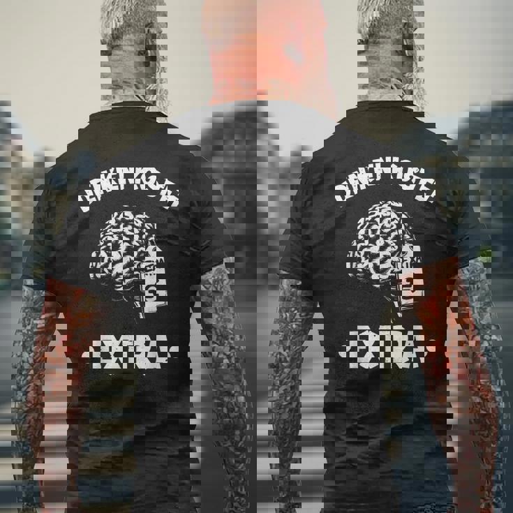 Denken Kostet Extra メンズTシャツ バックプリント 高齢者への贈り物