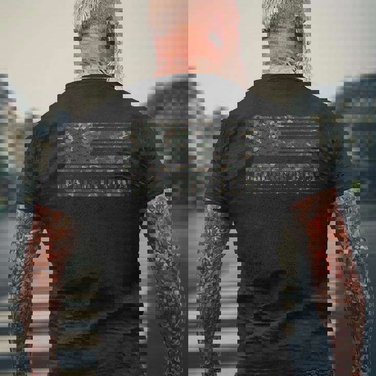 Department Of War Usa Camouflage Flag Department Of Defense Men's T-shirt Back Print Gifts for Old Men