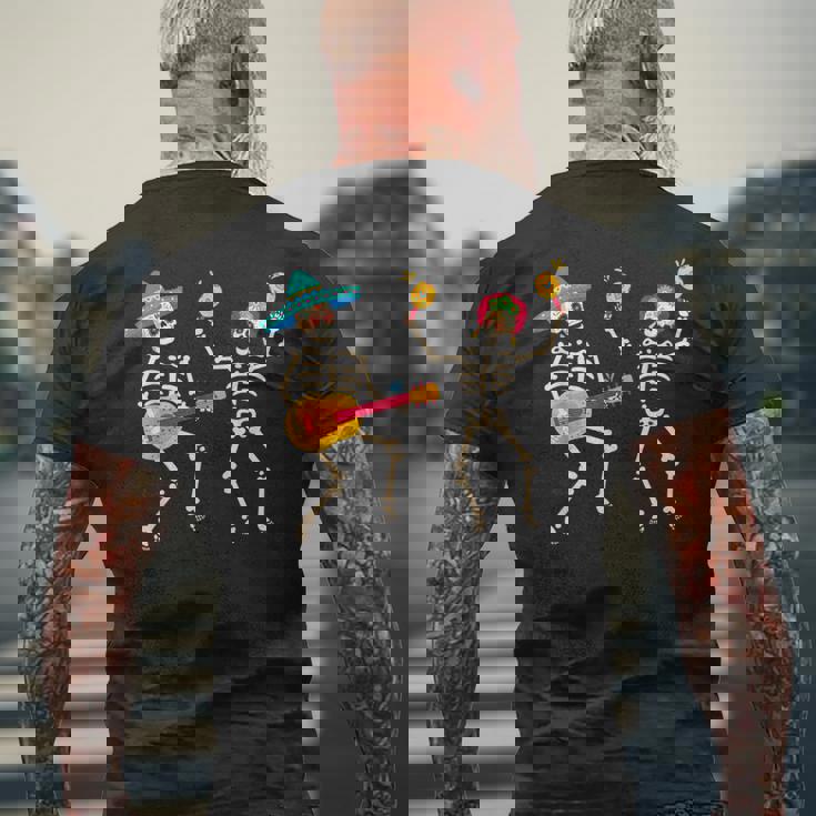 Dia De Los Muertos スケルトン ダンシング スカル 死者の日 メンズTシャツ バックプリント 高齢者への贈り物