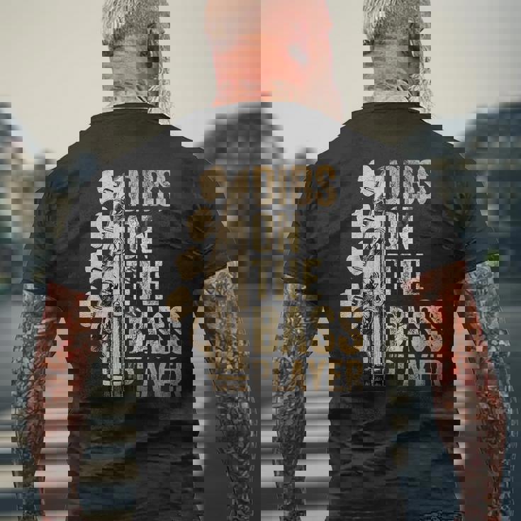 Dibs On The Bass Player ギターミュージシャン メンズTシャツ バックプリント 高齢者への贈り物