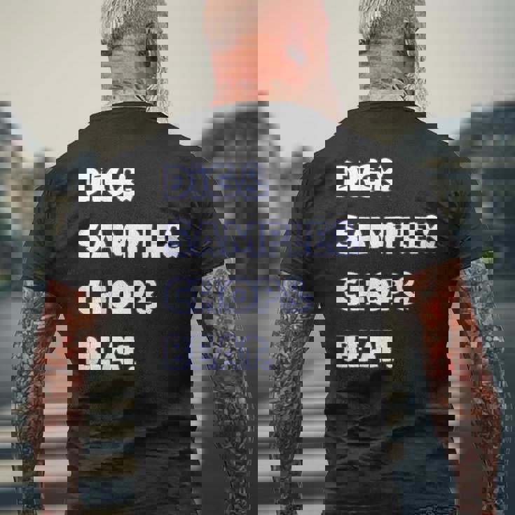 Dig&Sample&Chop&Beat シャツ Mpc ドラムサンプラー 音楽愛好家 メンズTシャツ バックプリント 高齢者への贈り物