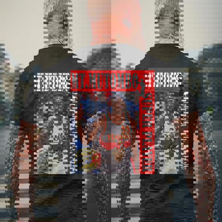 Dikembe Mutombo_Nba_001 メンズTシャツ バックプリント 高齢者への贈り物