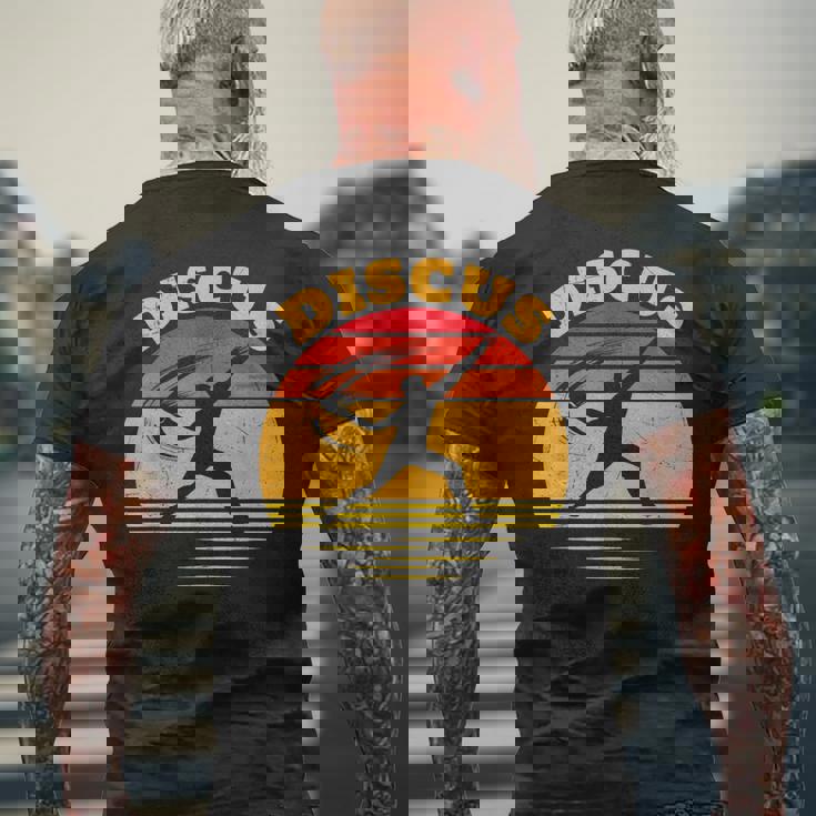 Discus ヴィンテージサンセット メンズTシャツ バックプリント 高齢者への贈り物