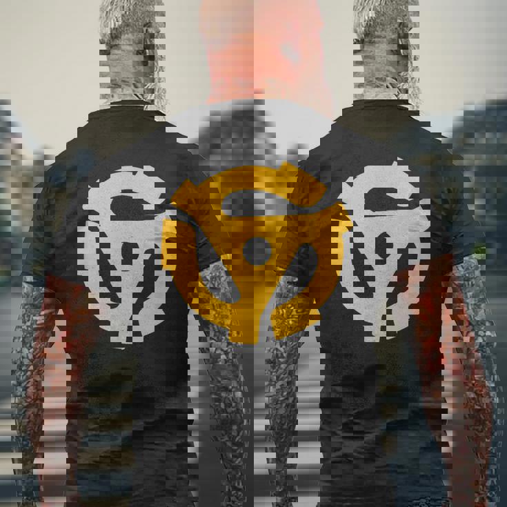 Dj 45Rpmアダプター ターンテーブルミュージック メンズTシャツ バックプリント 高齢者への贈り物