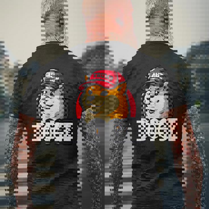 Doge Trump Hodl Cryptocurrency メンズTシャツ バックプリント 高齢者への贈り物