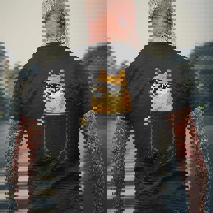 Doge コインロゴシャツ フェイクポケットシャツ Dogecoin To The Moon メンズTシャツ バックプリント 高齢者への贈り物