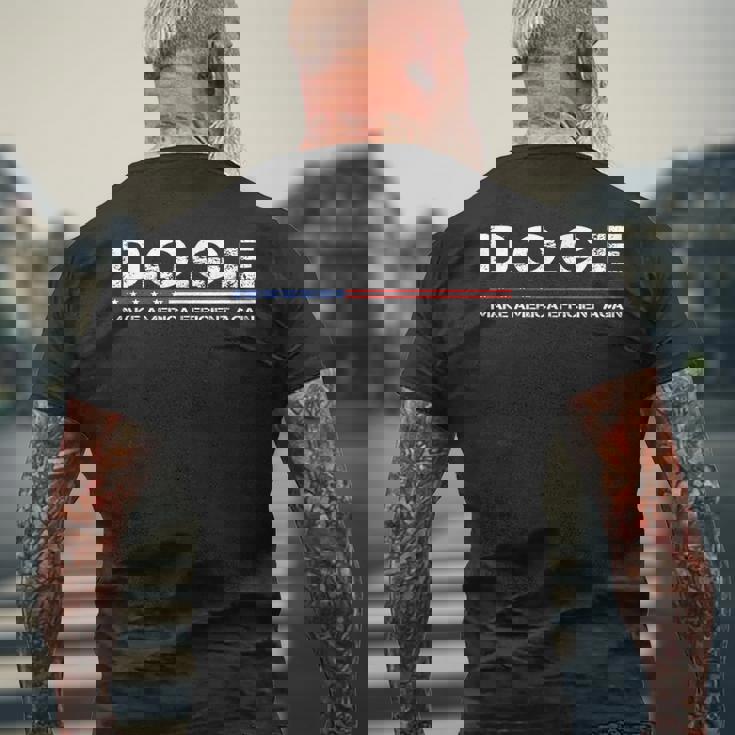 DOGE 政府効率省 Usa メンズTシャツ バックプリント 高齢者への贈り物