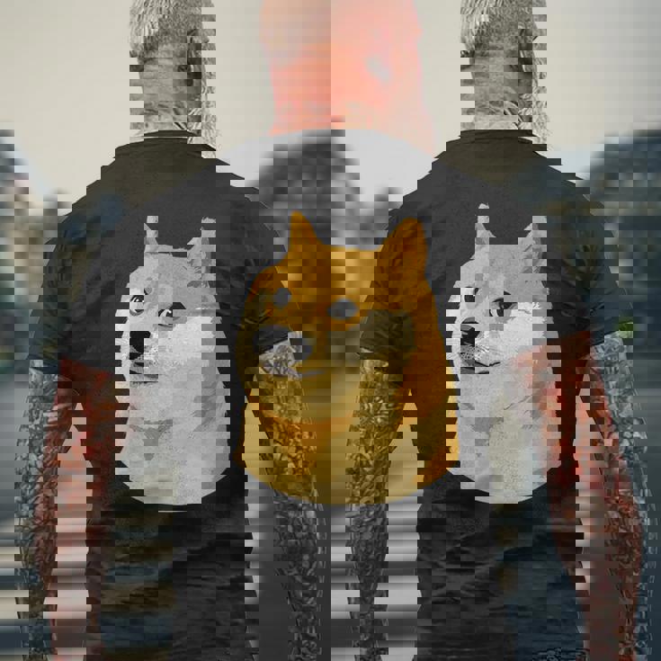 Dogecoin Just Doge メンズTシャツ バックプリント 高齢者への贈り物