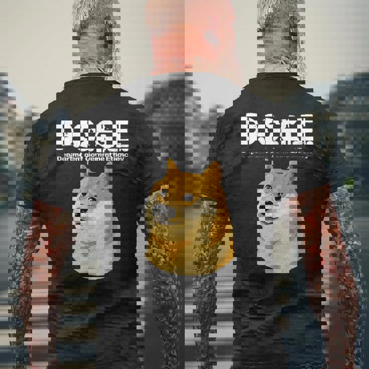 Doge政府効率省 メンズTシャツ バックプリント 高齢者への贈り物