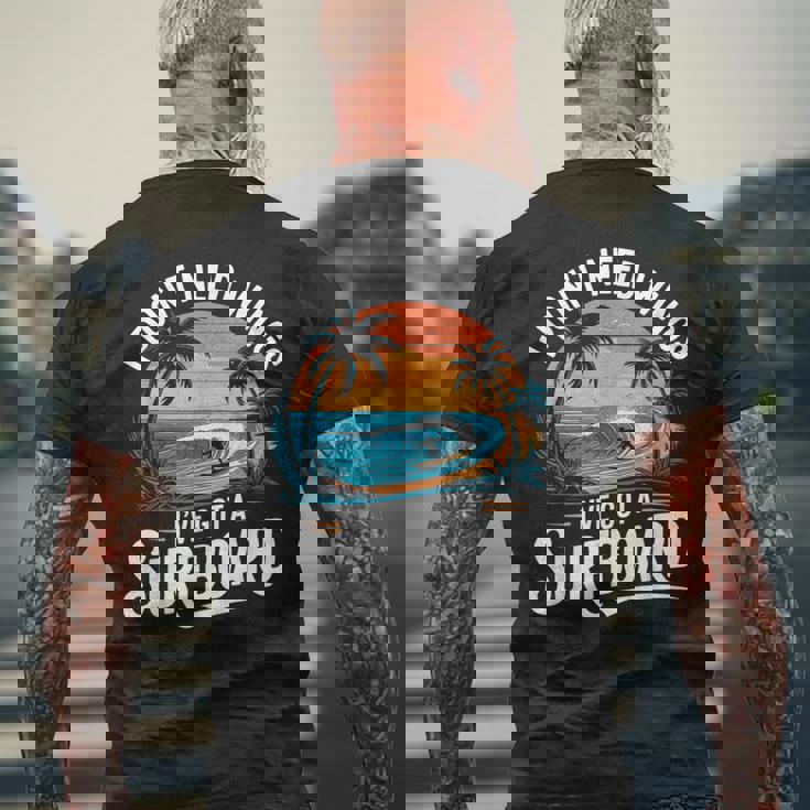 I Don't Need Wings I Have Aurfurfboard For Men メンズTシャツ バックプリント 高齢者への贈り物