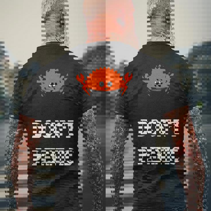 Don't Panic Rustacean Ferris The Crab Rustプログラミング 長袖tシャツ メンズTシャツ バックプリント 高齢者への贈り物