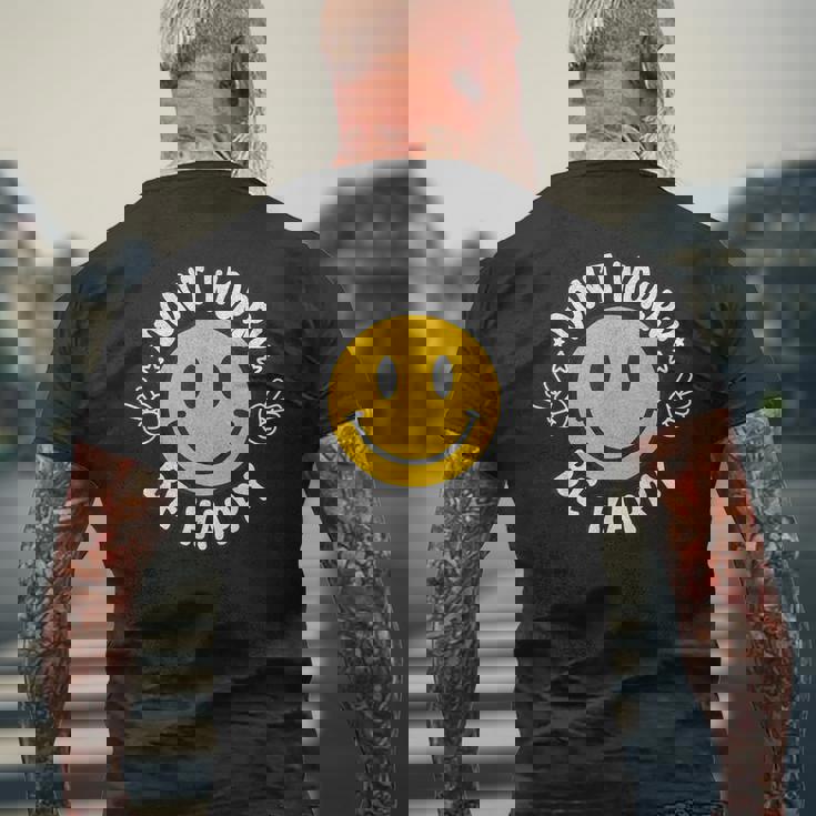 Don't Worry We Be Happymile Face レトロ グルービー 70年代 メンズTシャツ バックプリント 高齢者への贈り物