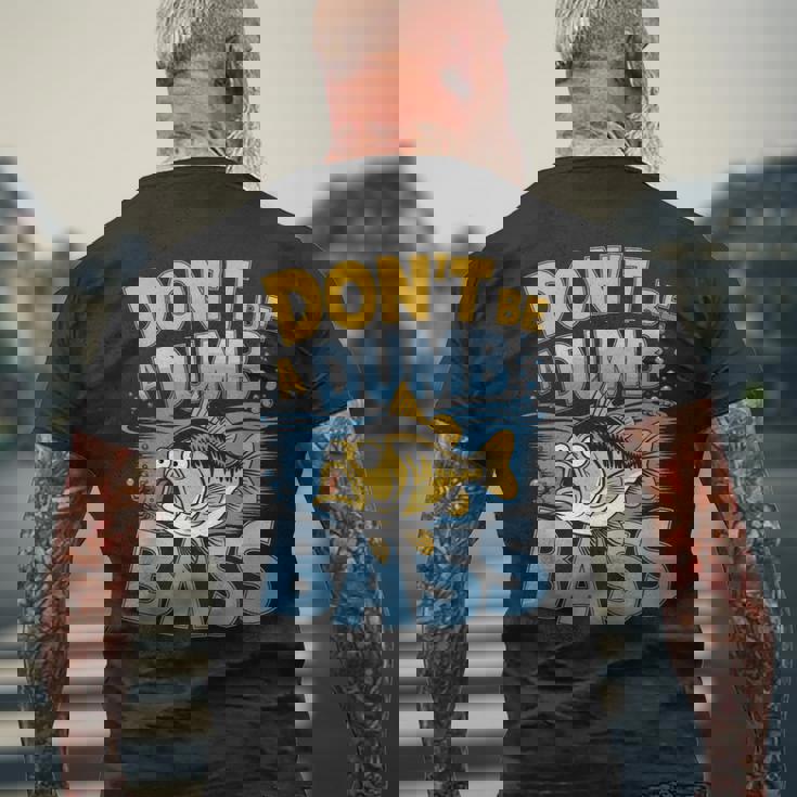 Don’T Be A Dumb Bass Fishing Lover メンズTシャツ バックプリント 高齢者への贈り物