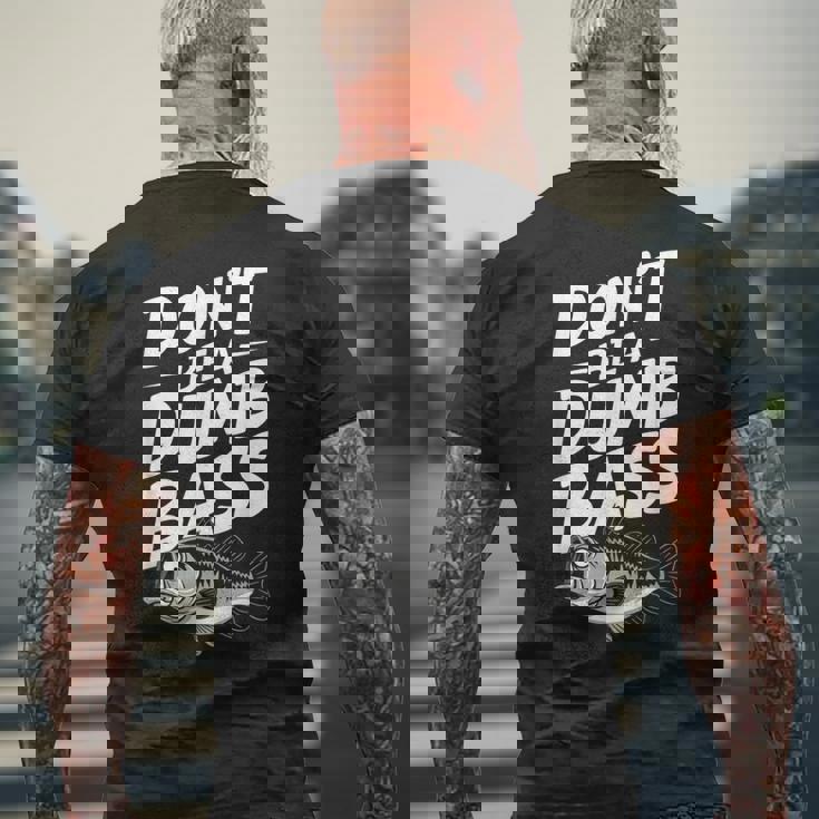 Don’T Be A Dumb Bass Fishing Lover メンズTシャツ バックプリント 高齢者への贈り物